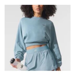 ALO Yoga Light Blue Cropped Sweatshirt